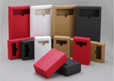 長方形の小さいクラフト紙のギフト用の箱、350gクラフト紙の引出し箱は色をカスタマイズしました サプライヤー