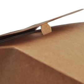 ブラウンの紙袋の高い破損抵抗のWindowedの型抜きされた個人化されたハンドル サプライヤー
