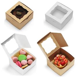 パン屋のケーキは箱、明確な観覧窓が付いている食品包装箱を取り除きます サプライヤー