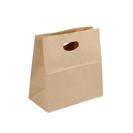 Good price 印刷される食品等級のクラフトの紙袋の使い捨て可能な習慣はハンドルをしっかりと増強します オンライン
